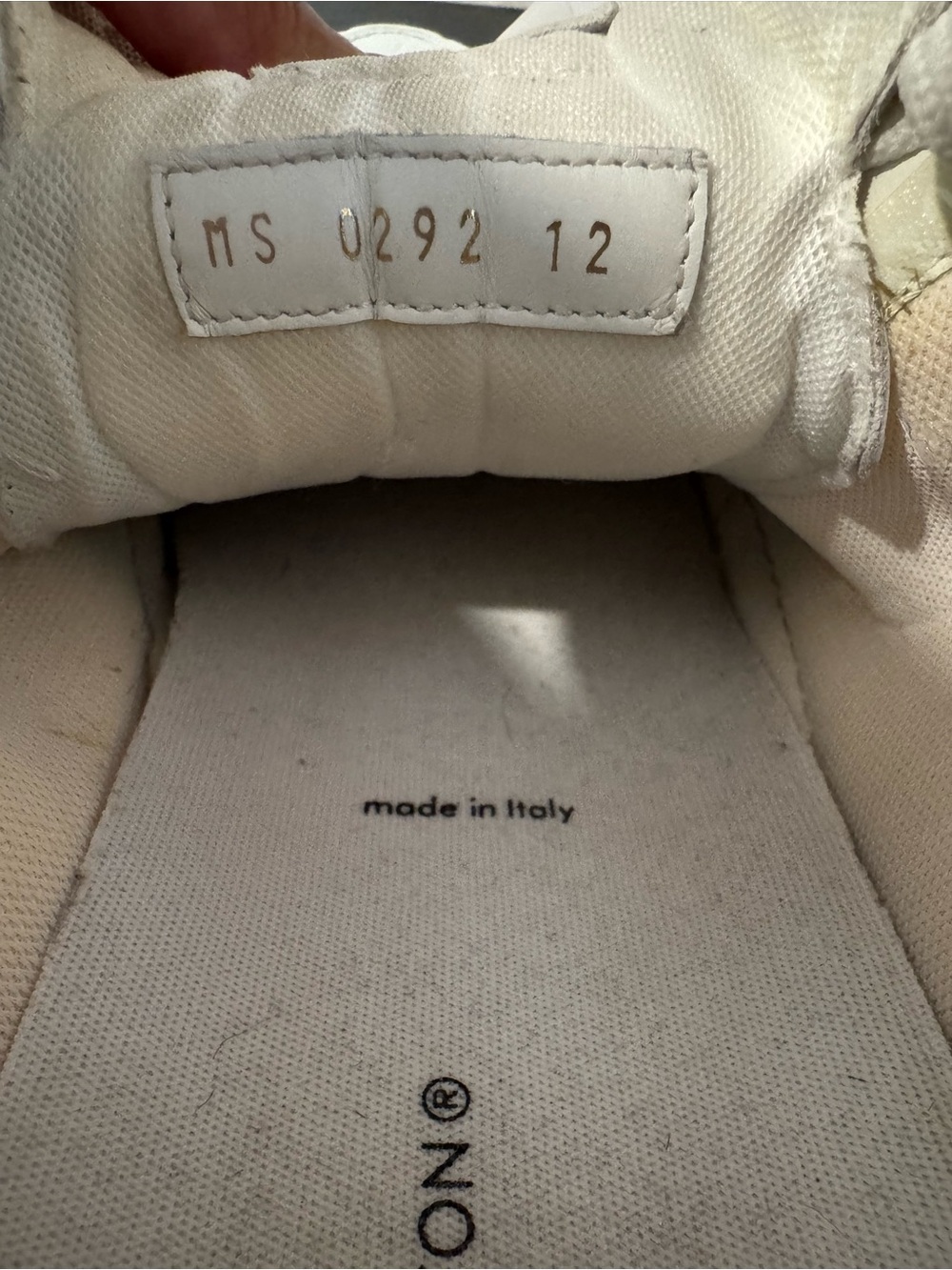 Authentic Louis Vuitton White Embossed Monogram Sneakers, comes with dust bags. - Picture 10 of 10